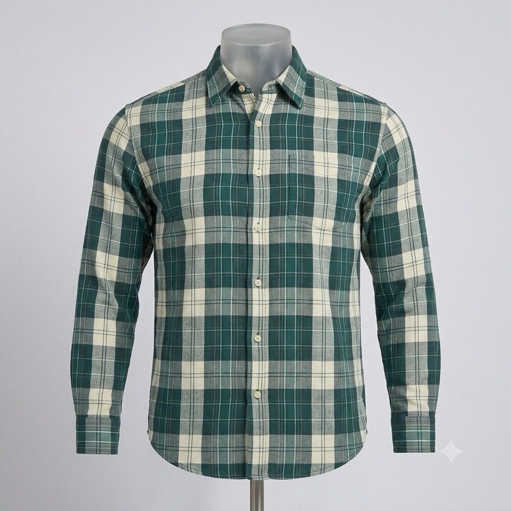 Arnold Palmer Green Plaid Long Sleeve Button-Down Shirt Men's Size Large
